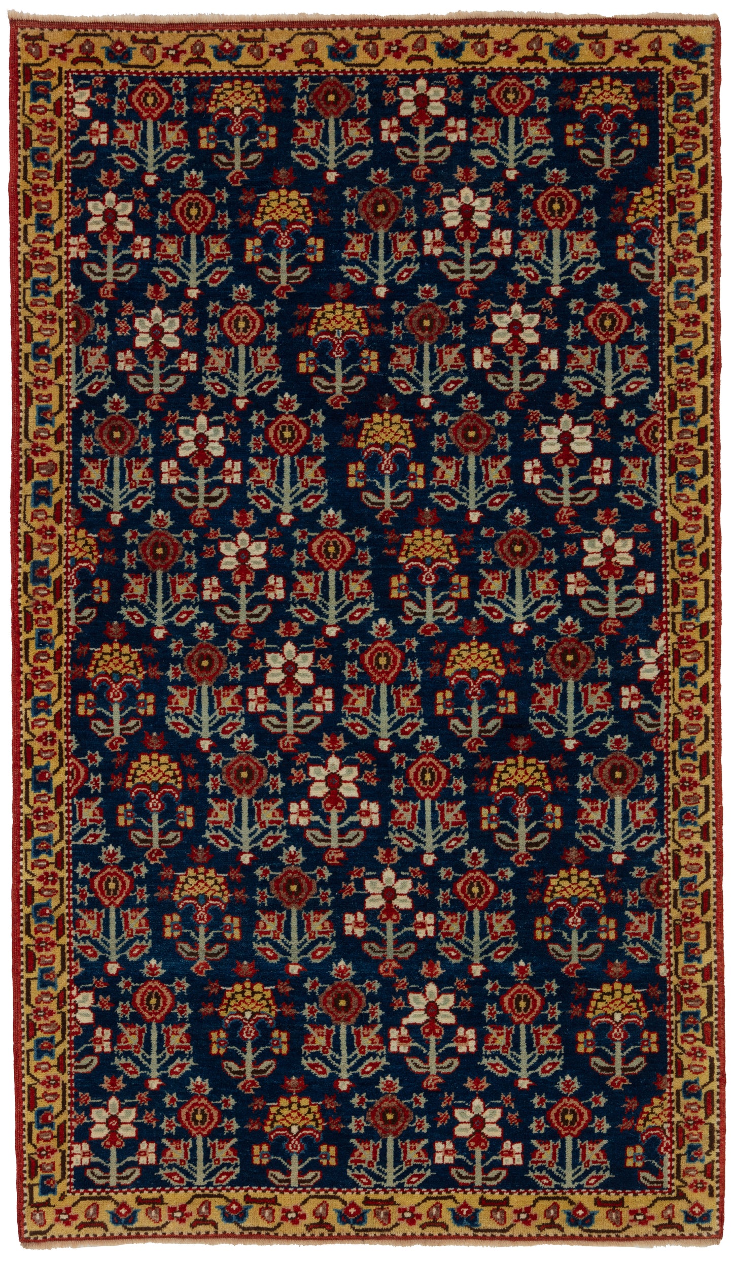 Rows of Flowers Design Oriental Rug