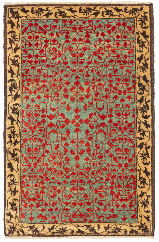 Mamluk Wagireh Rug with Leaf Lattice Design