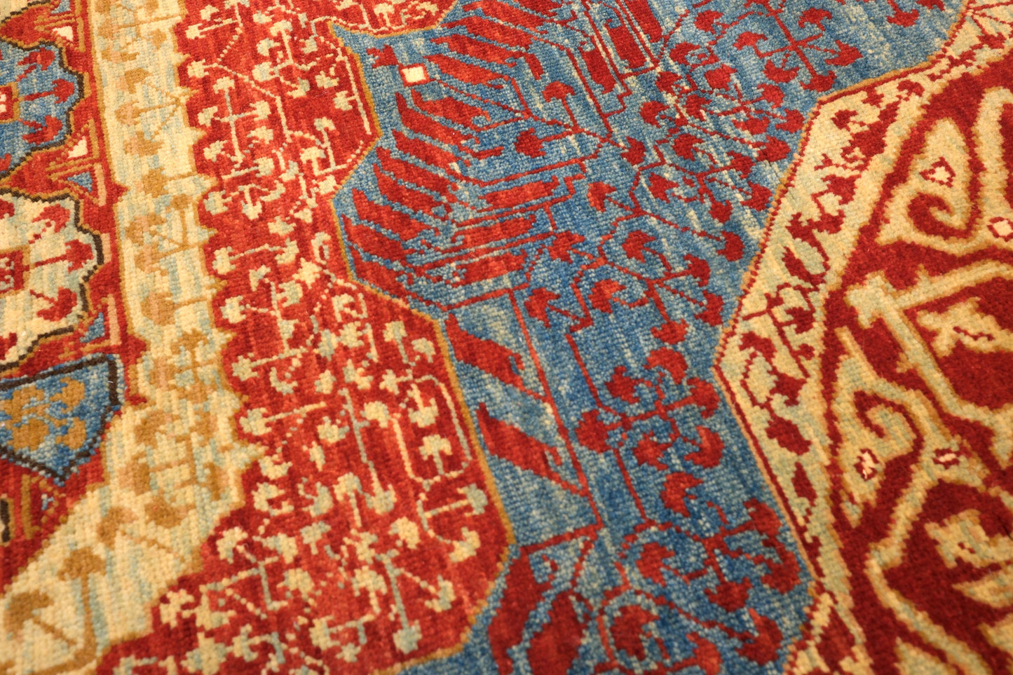 Grand Mamluk Revival Carpet with Twin Medallions