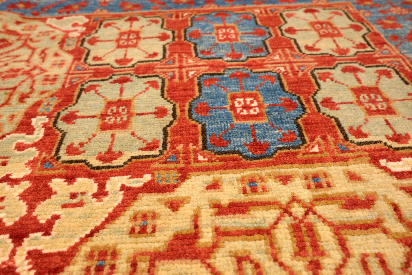 Grand Mamluk Revival Carpet with Twin Medallions