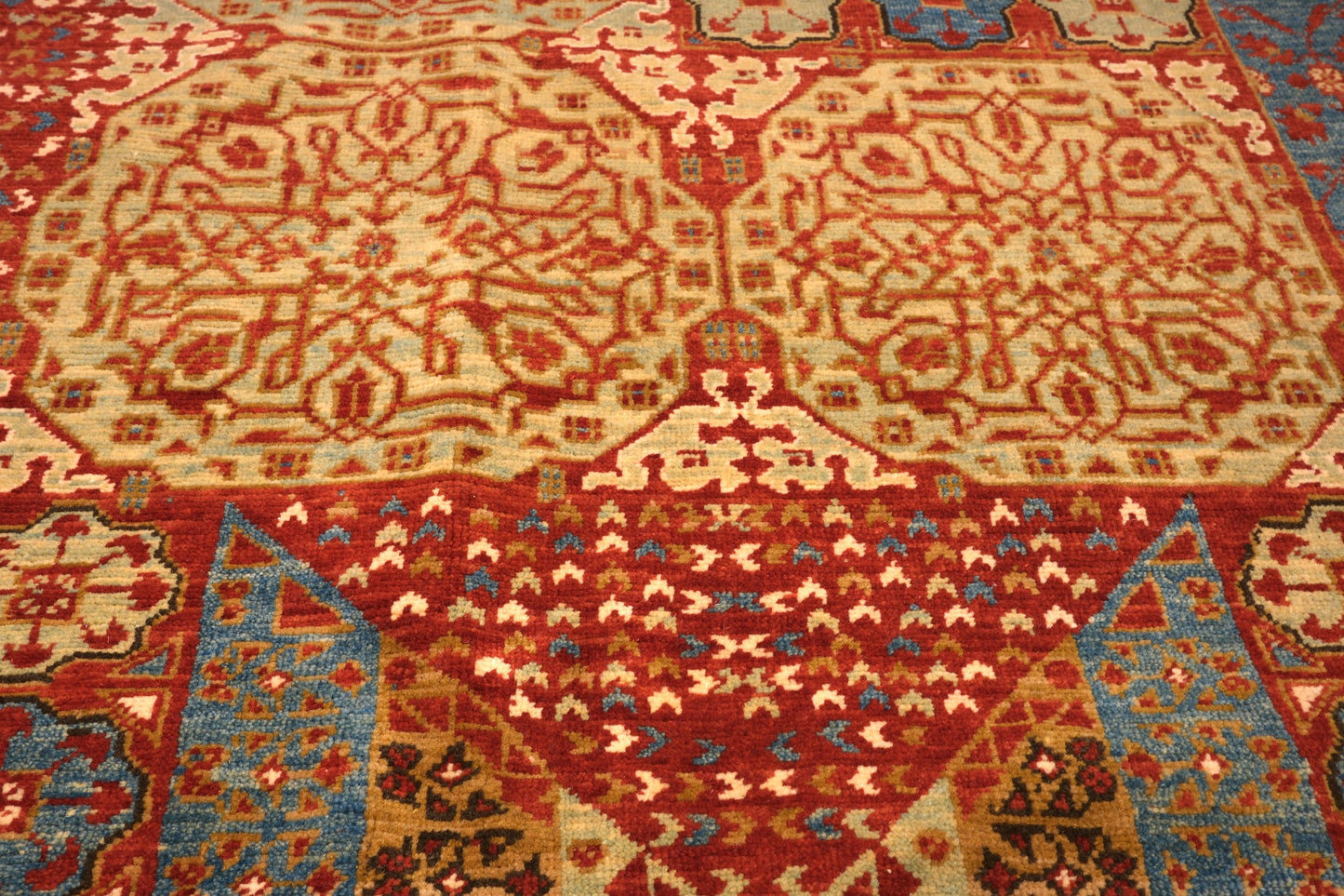 Grand Mamluk Revival Carpet with Twin Medallions