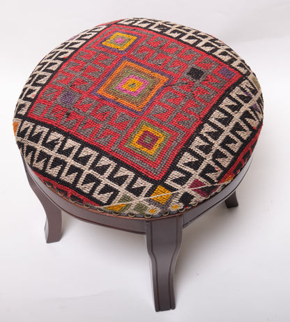 Kilim Ottoman Chair – P40026