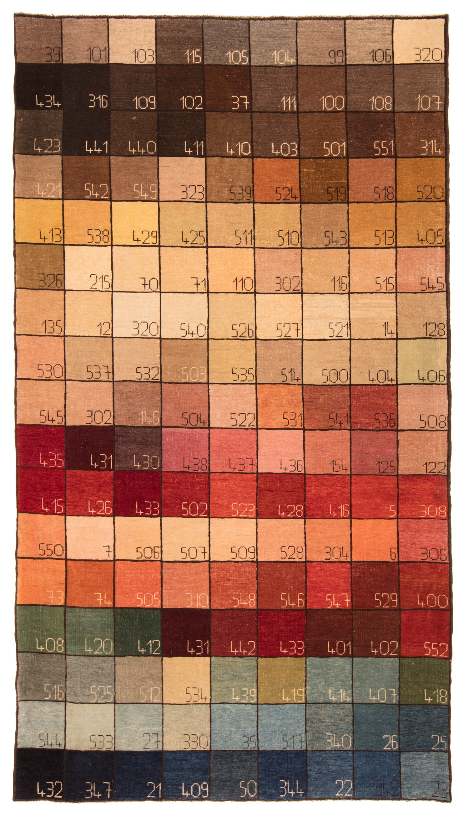 Ararat color chart carpet