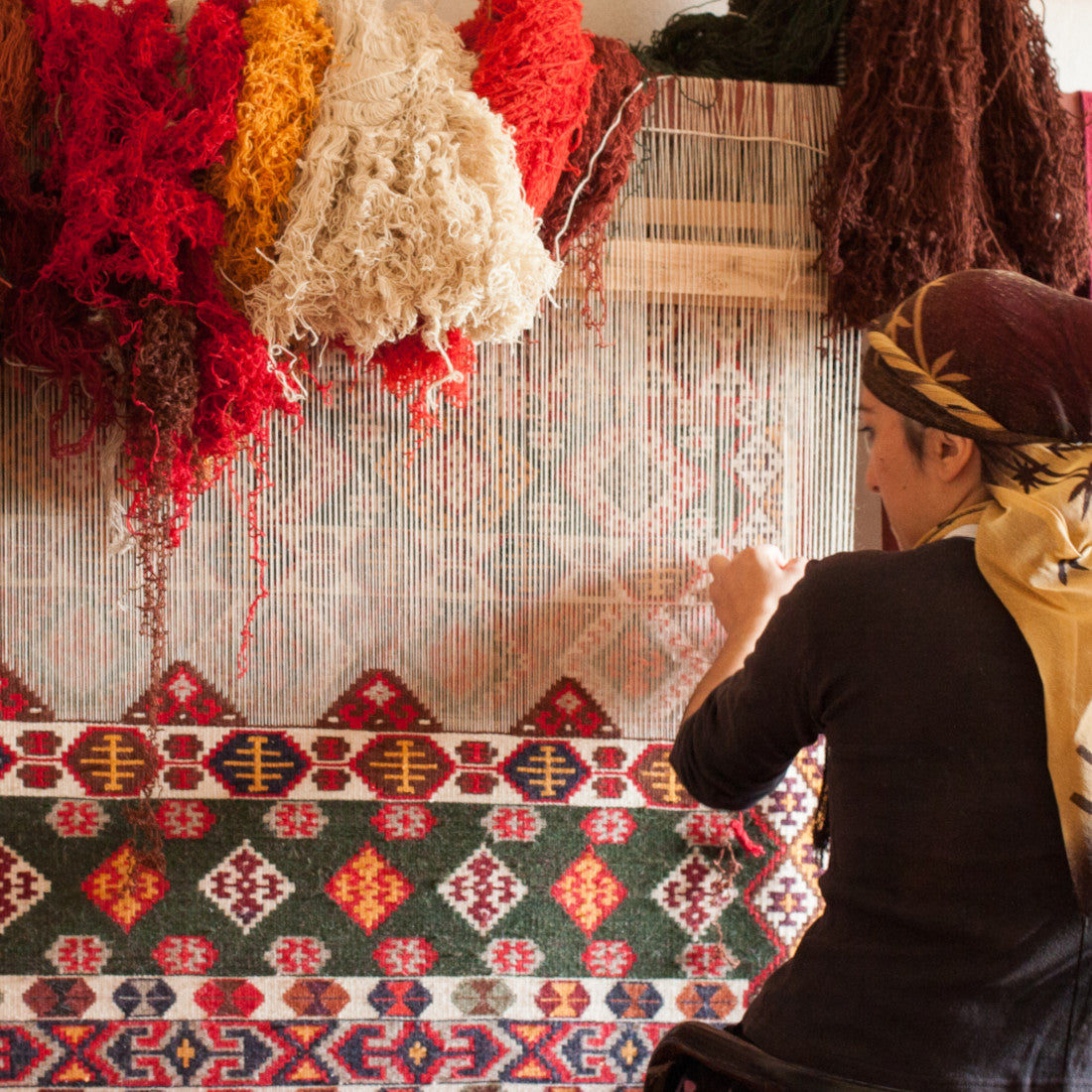 Weaving loom and craftsmanship, Ararat Studios