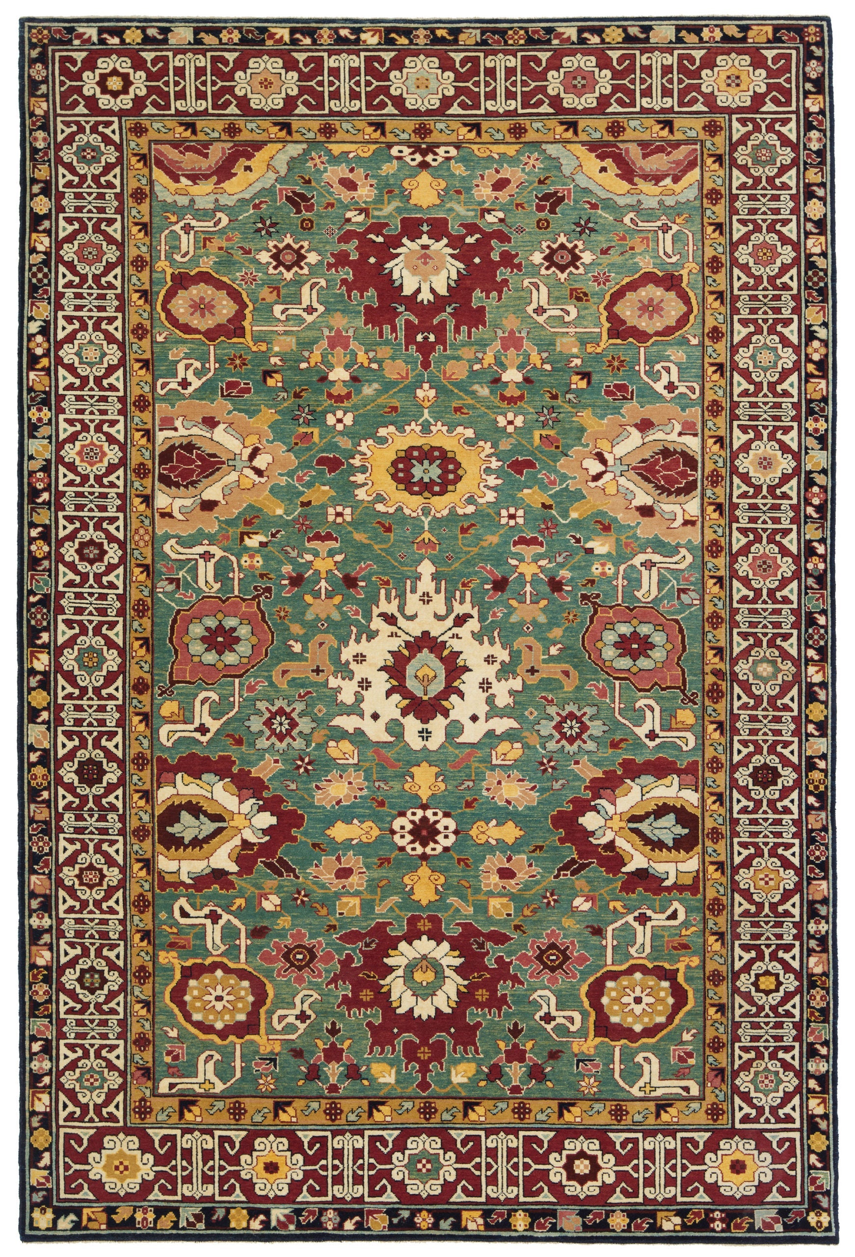 Harshang Design with Kufic Border Rug – Ararat Rugs