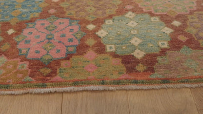 Rows of Rosettes Rug