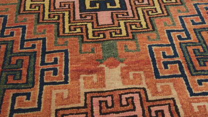 Kazak Rug with Hooked Medallions