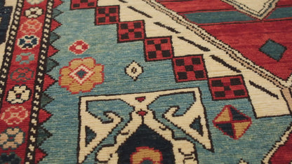 Shirvan Rug with Hexagon Columns