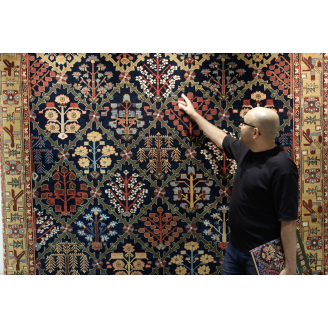 Video: Ararat Rugs Collection - Shrubs in Lattice Rug, 18th Century Persian Revival Rug