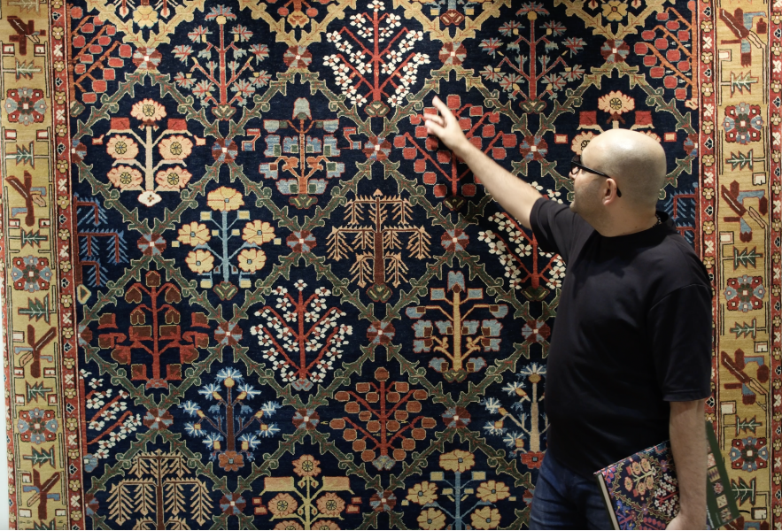 Video: Ararat Rugs Collection - Shrubs in Lattice Rug, 18th Century Persian Revival Rug