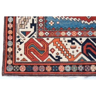 Shirvan Rug with Hexagon Columns