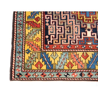 Kazak Rug with Hooked Medallions