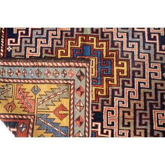 Kazak Rug with Hooked Medallions