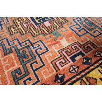 Kazak Rug with Hooked Medallions