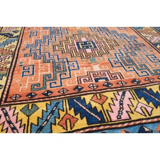 Kazak Rug with Hooked Medallions