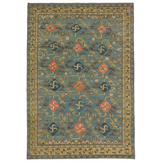 Rug with a Swastika Design