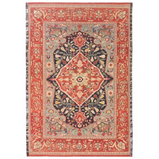 Heriz Medallion Rug with Pear Design