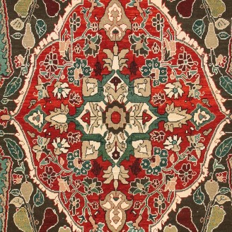 Heriz Medallion Rug with Pear Design