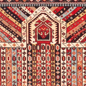 Karabagh Prayer Rug with Vertical Stripes