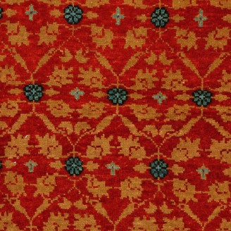 Mamluk Wagireh Rug with Flower Lattice Design