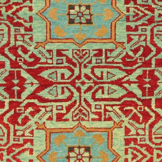 Mamluk Wagireh Rug with Two Medallions