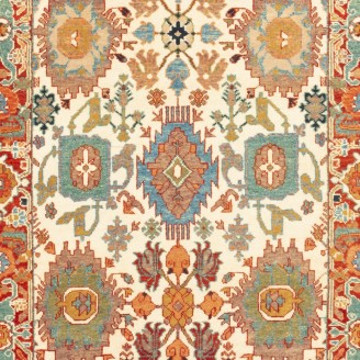 Palmettes and Flowers Lattice Rug