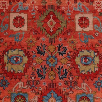 Palmettes and Flowers Lattice Rug