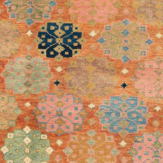 Rows of Rosettes Rug