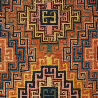 Kazak Rug with Hooked Medallions