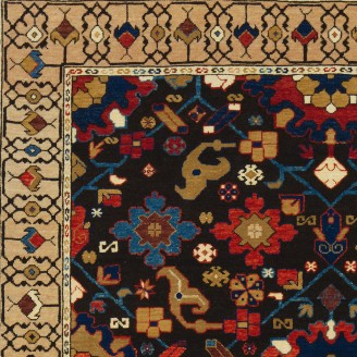 Palmettes and Flowers Lattice Rug