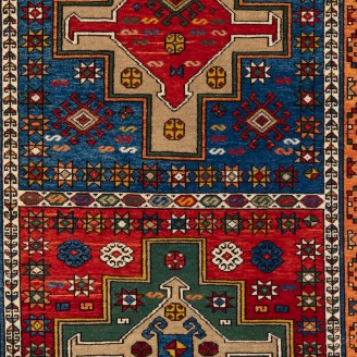 Two Medallions Kagizman Kazak Rug