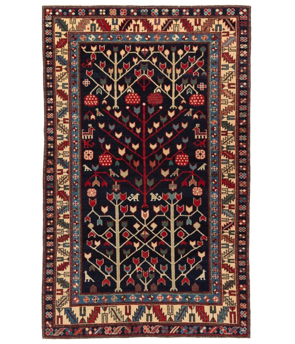 Kazak Rug with Garden Trees