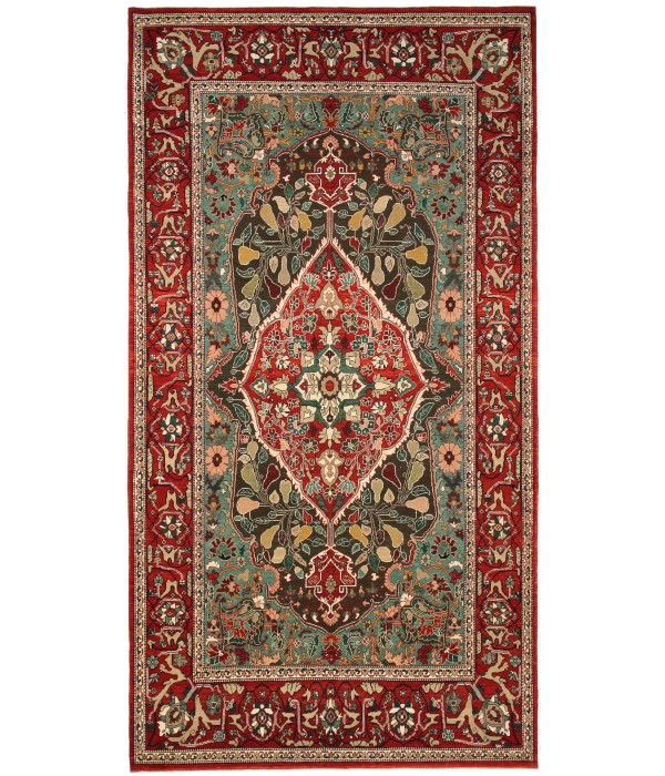 Heriz Medallion Rug with Pear Design