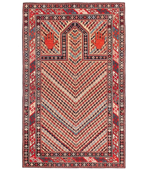 Karabagh Prayer Rug with Diagonal Stripes