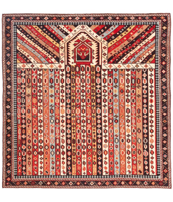 Karabagh Prayer Rug with Vertical Stripes