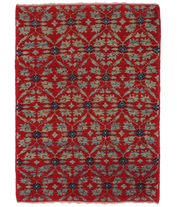 Mamluk Wagireh Rug with Flower Lattice Design