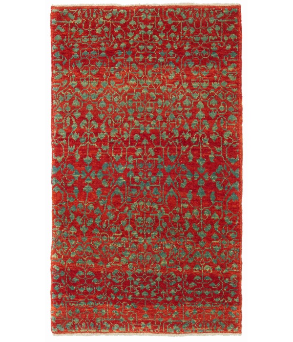 Mamluk Wagireh Rug with Leaf Lattice Design