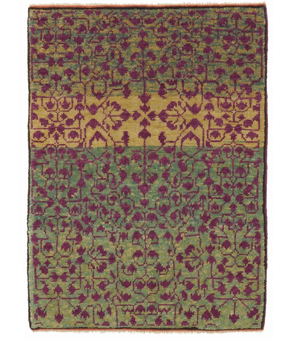 Mamluk Wagireh Rug with Leaf Lattice Design