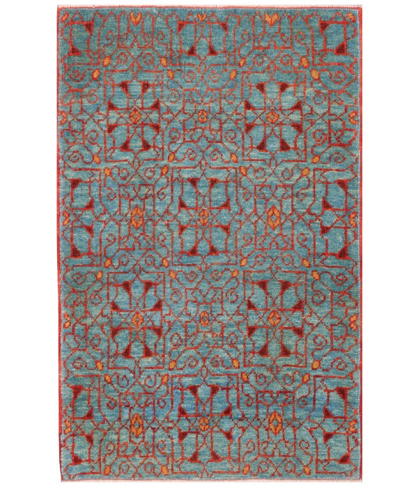 Mamluk Wagireh Rug with Jerrehian Border Design