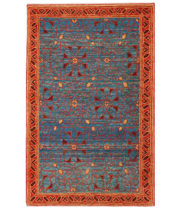 Mamluk Wagireh Rug with Jerrehian Border Design