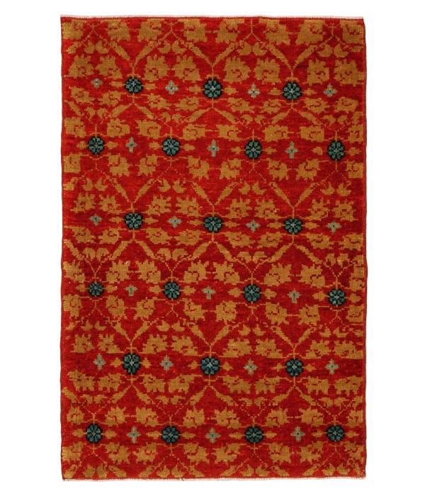 Mamluk Wagireh Rug with Flower Lattice Design