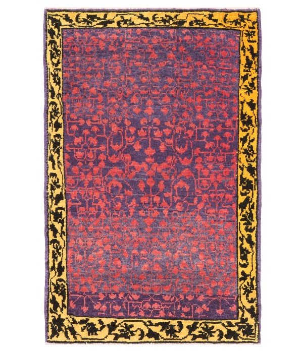 Mamluk Wagireh Rug with Leaf Lattice Design