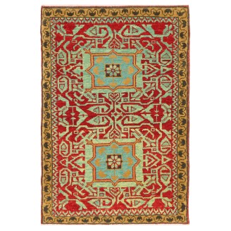 Mamluk Wagireh Rug with Two Medallions