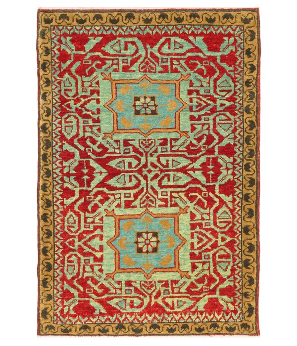 Mamluk Wagireh Rug with Two Medallions