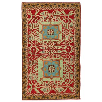 Mamluk Wagireh Rug with Two Medallions