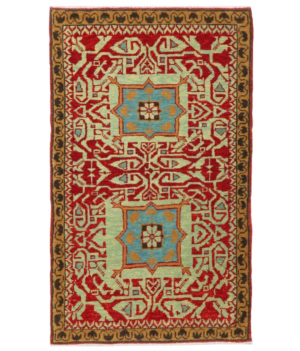 Mamluk Wagireh Rug with Two Medallions