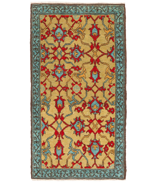 Mamluk Wagireh Rug with Palmette Lattice Design