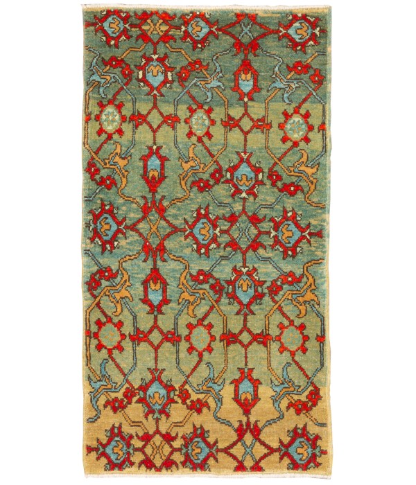 Mamluk Wagireh Rug with Palmette Lattice Design