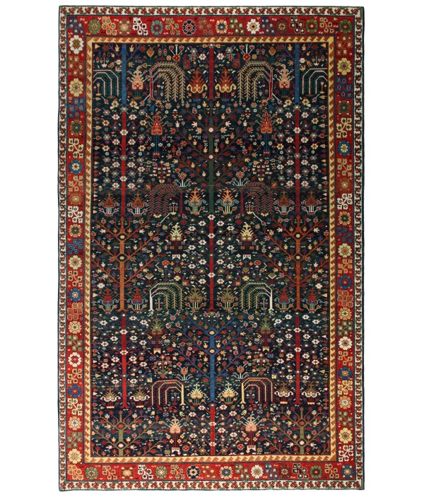 Bid Majnum on Blue Field Rug