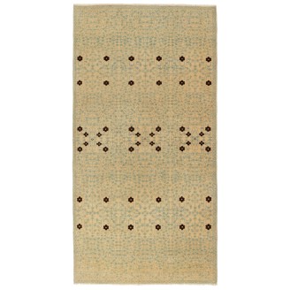 Mamluk Modern Rug with Leaf Lattice Design